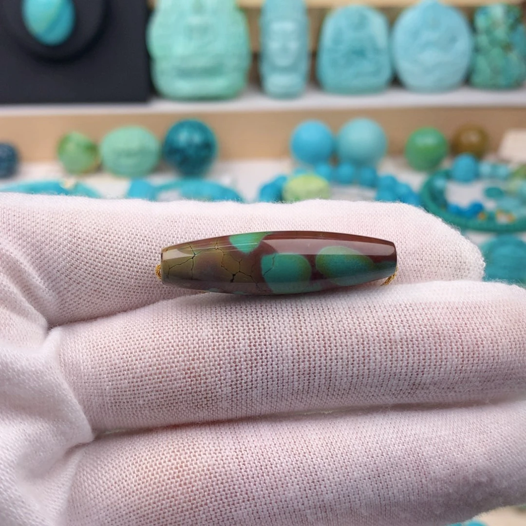 未镶嵌绿松石珠宝奇石9.8mm