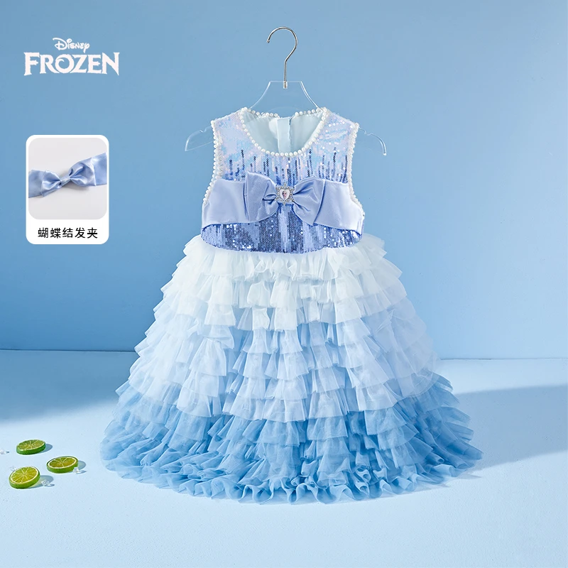 Disney/迪士尼公主风春夏碎花2025年夏装连衣裙纱裙蓬蓬裙洋气