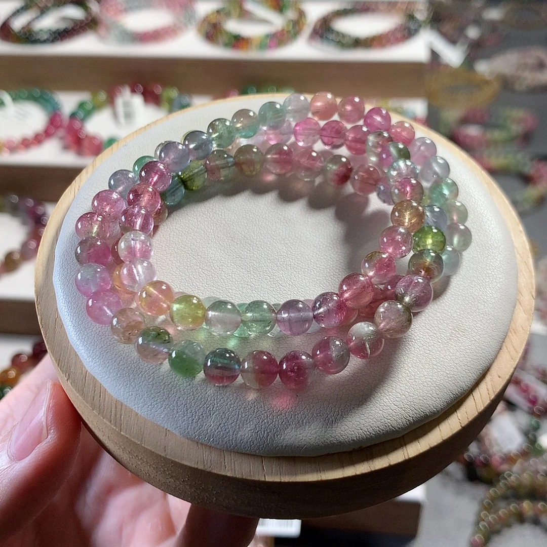 碧玺手链未镶嵌6.5mm