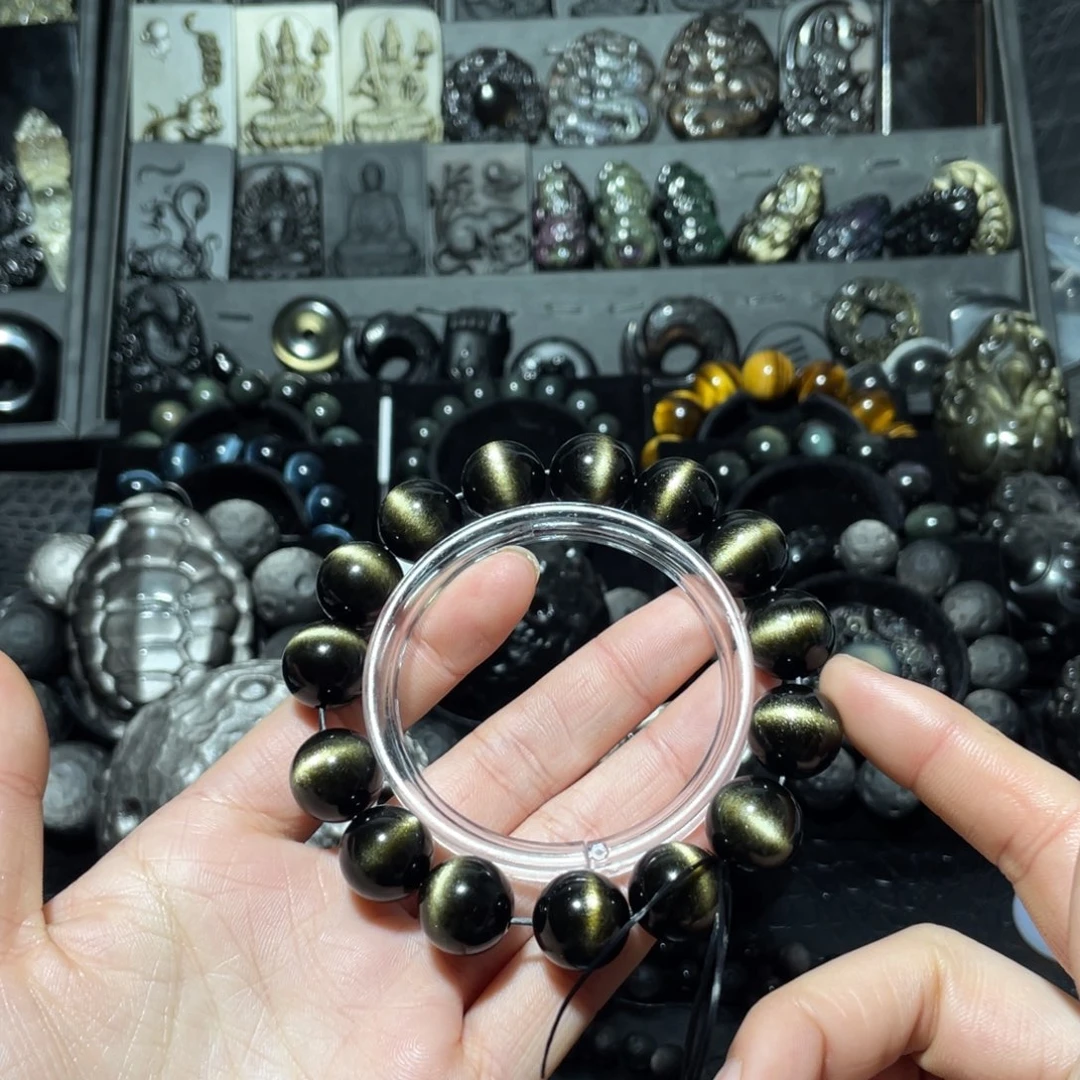 何***酒黑曜岩未镶嵌珠宝奇石