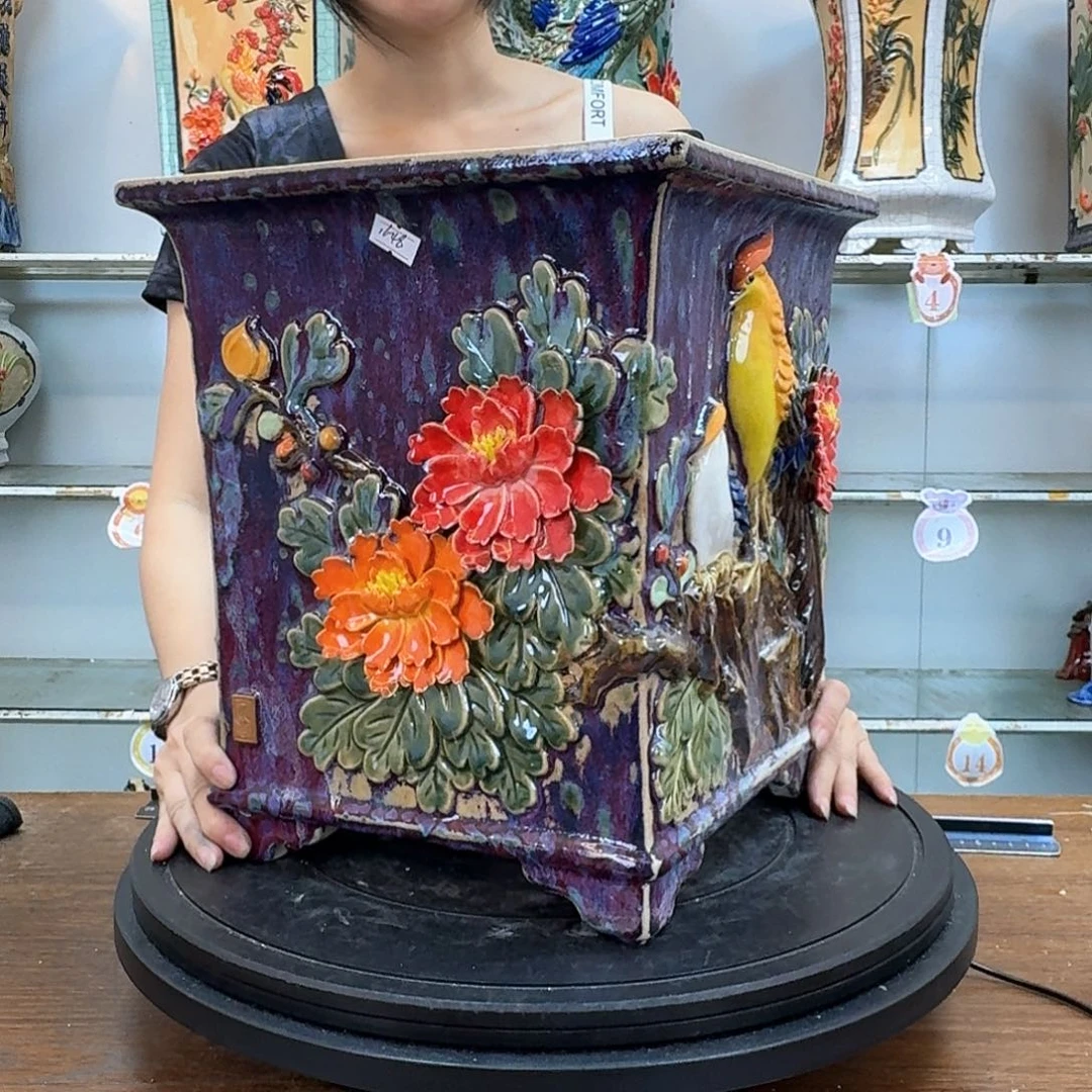 拼***子完全开放石湾盆400huapen