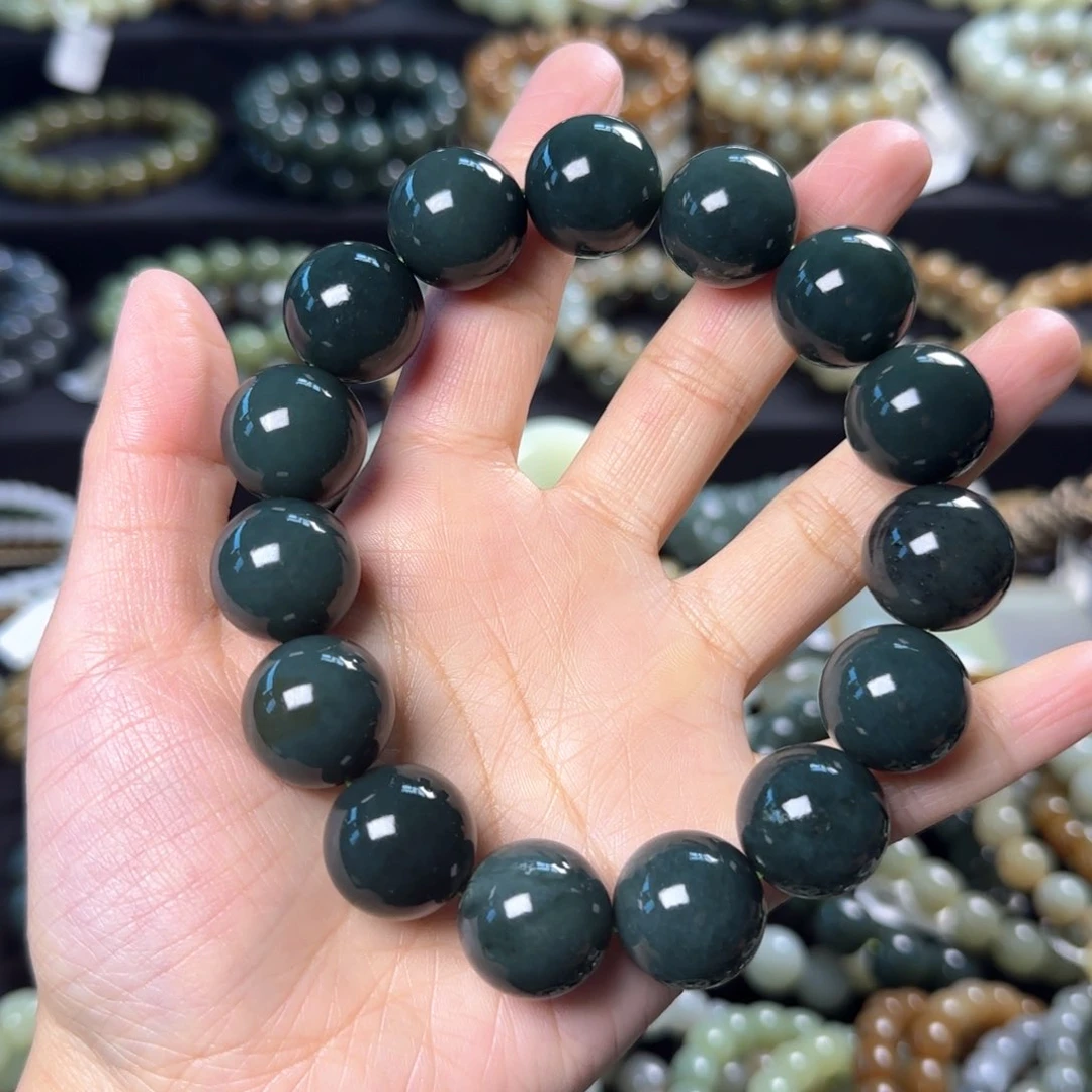 未镶嵌和田玉（糖玉）手链脚*?