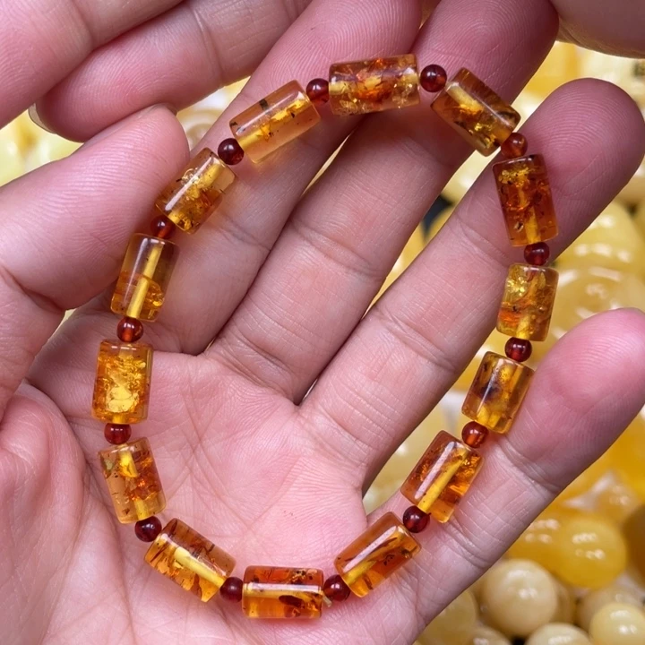 未镶嵌蜜蜡裸石琥珀手串