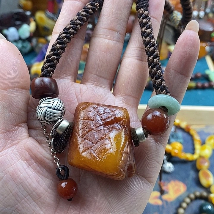 蜜蜡未镶嵌项链项链