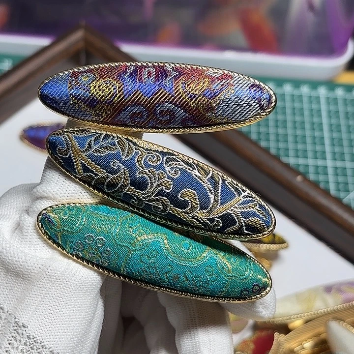 我***薯非遗宋锦发夹边夹鸭嘴夹