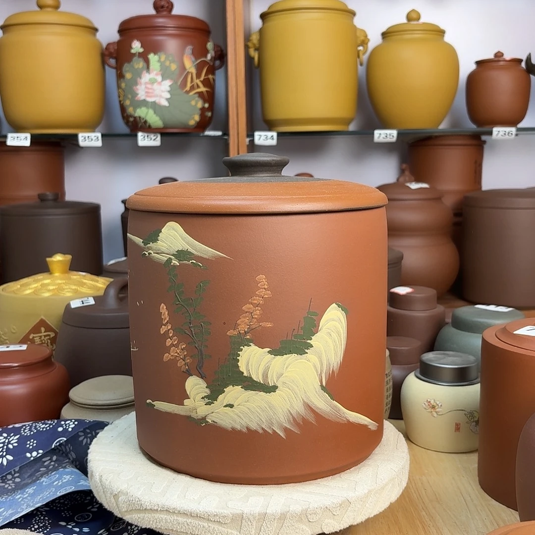 紫砂茶叶罐八饼茶叶罐处理1