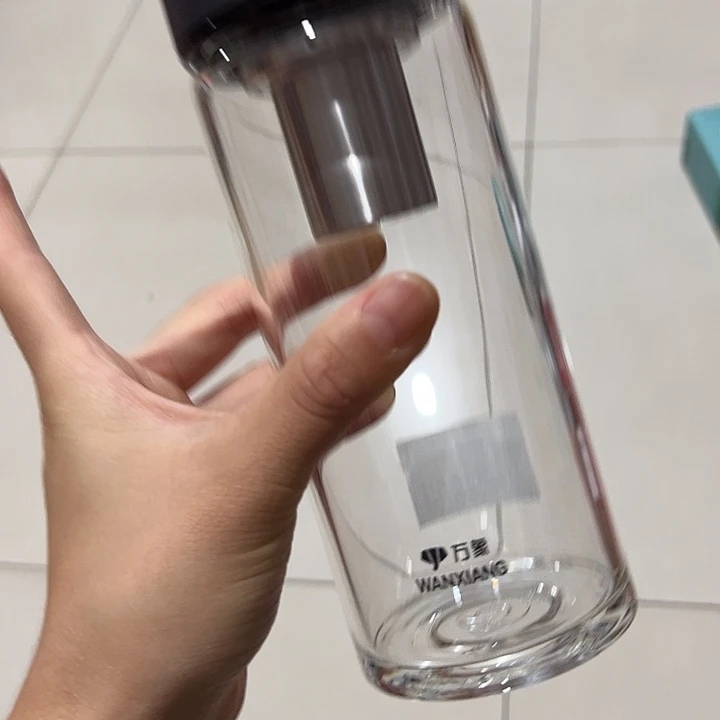 万象u273单层烫手玻璃杯470➕杯套