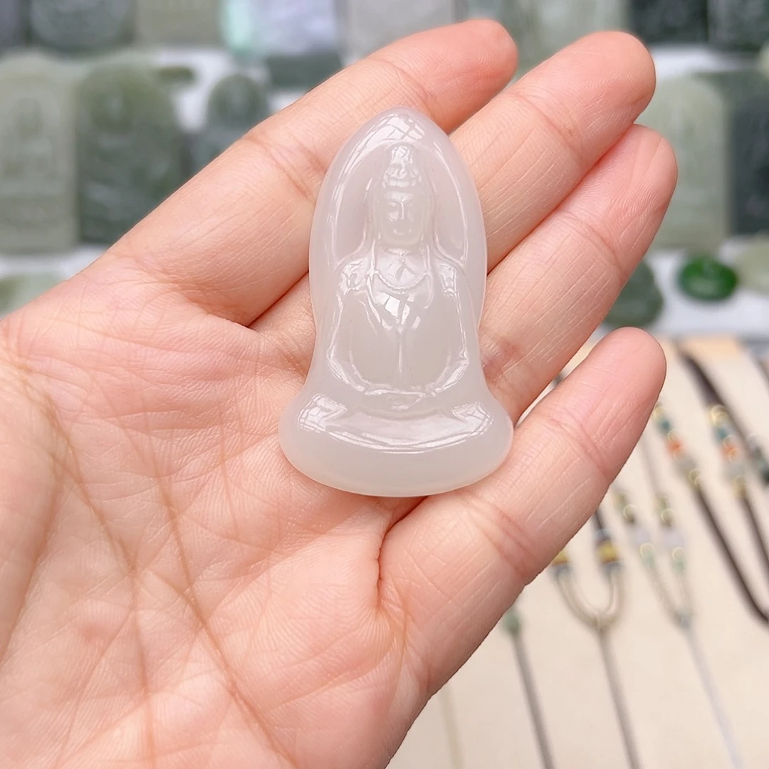 和田玉未镶嵌颈饰游***༣