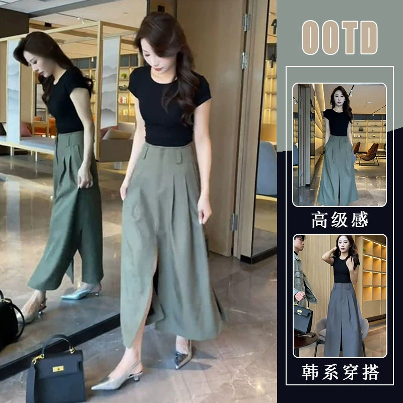 夏天穿搭一整套今年流行时尚设计感上衣法式高腰百搭半身裙两件套