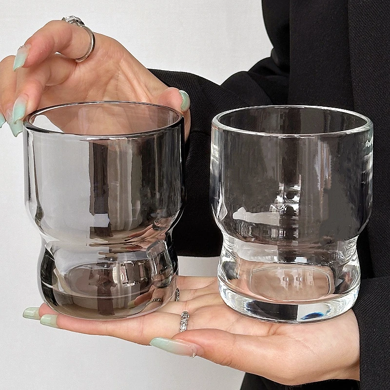 小众设计高级感分层杯创意胖墩玻璃家庭咖啡杯果汁杯威士忌酒杯