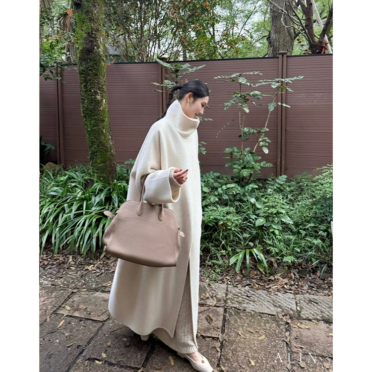 阿琳ALIN【如初】山羊绒马海毛羊驼毛绵羊毛大衣AL5PMW10
