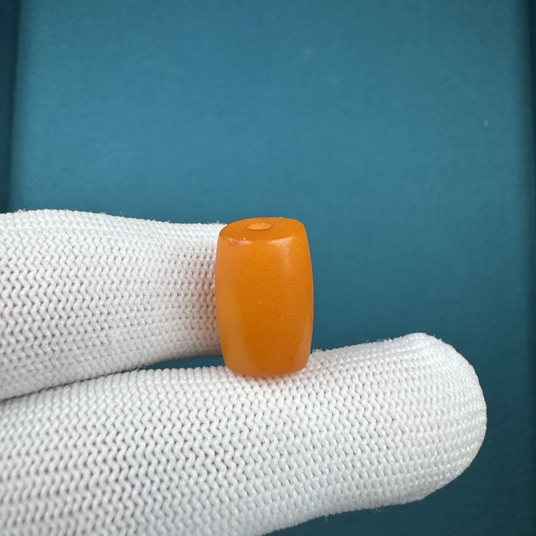 K1486天然原矿蜜蜡 老蜡马蹄珠11.2*17.7mm支持复检假一罚十