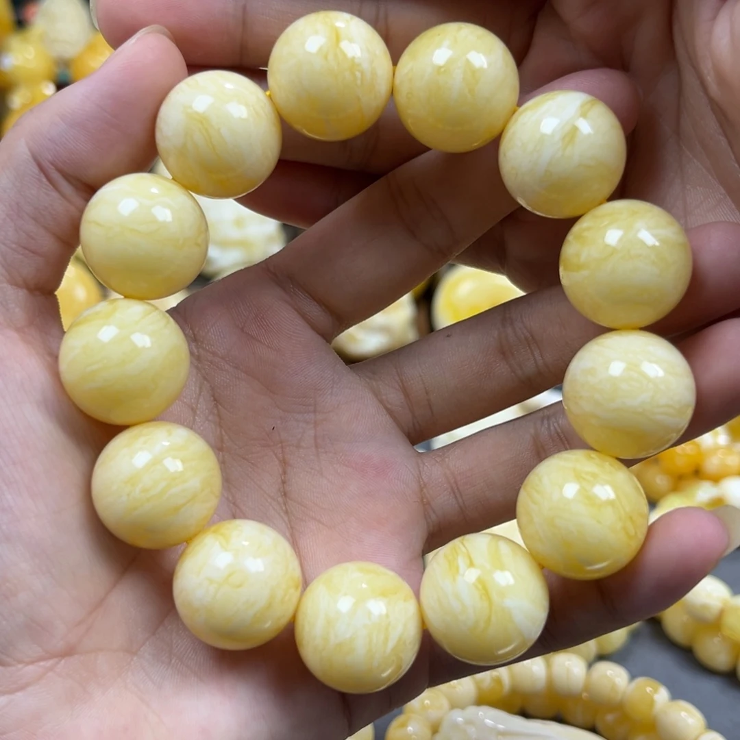 琥珀未镶嵌手串同料18mm
