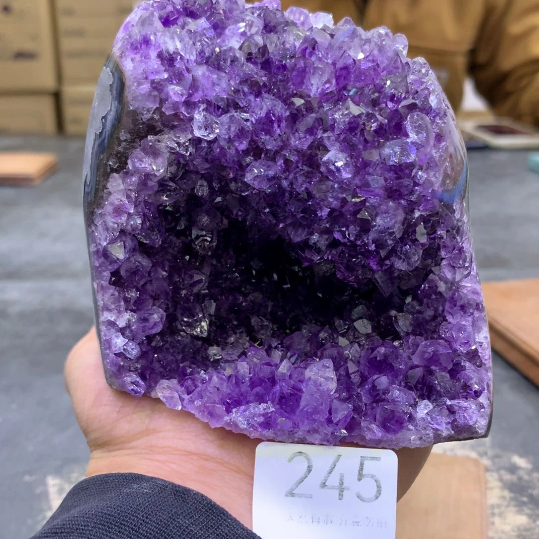 水晶摆件未镶嵌紫晶245