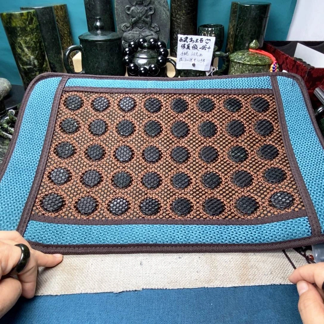 蛇纹石玉未镶嵌枕垫130元两片