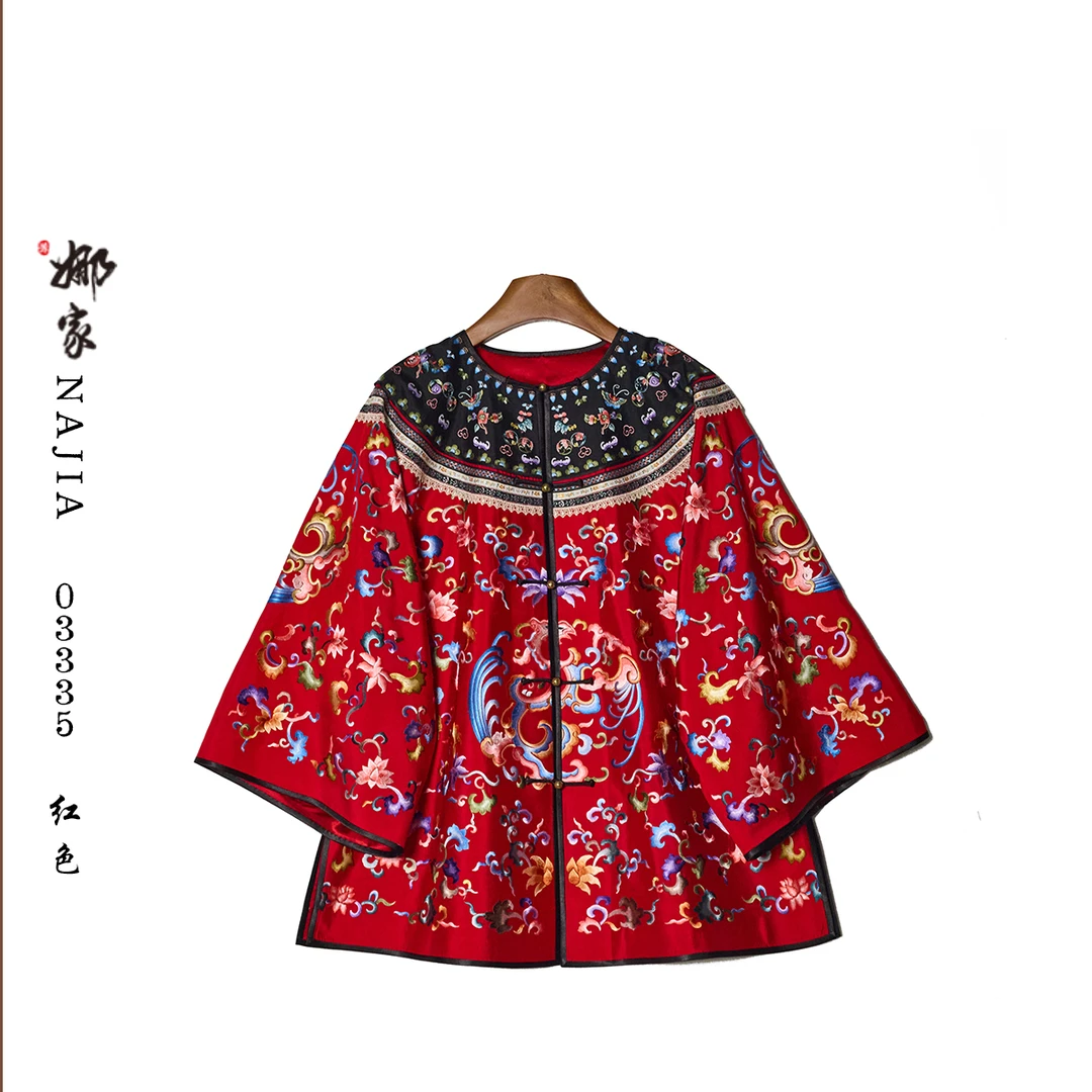 娜家·国风【凤翎缠香】新中式上衣 重工刺绣中开复古中国风
