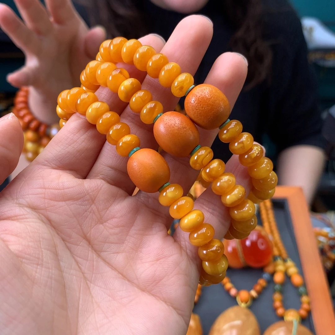 蜜蜡未镶嵌手串多样性发一