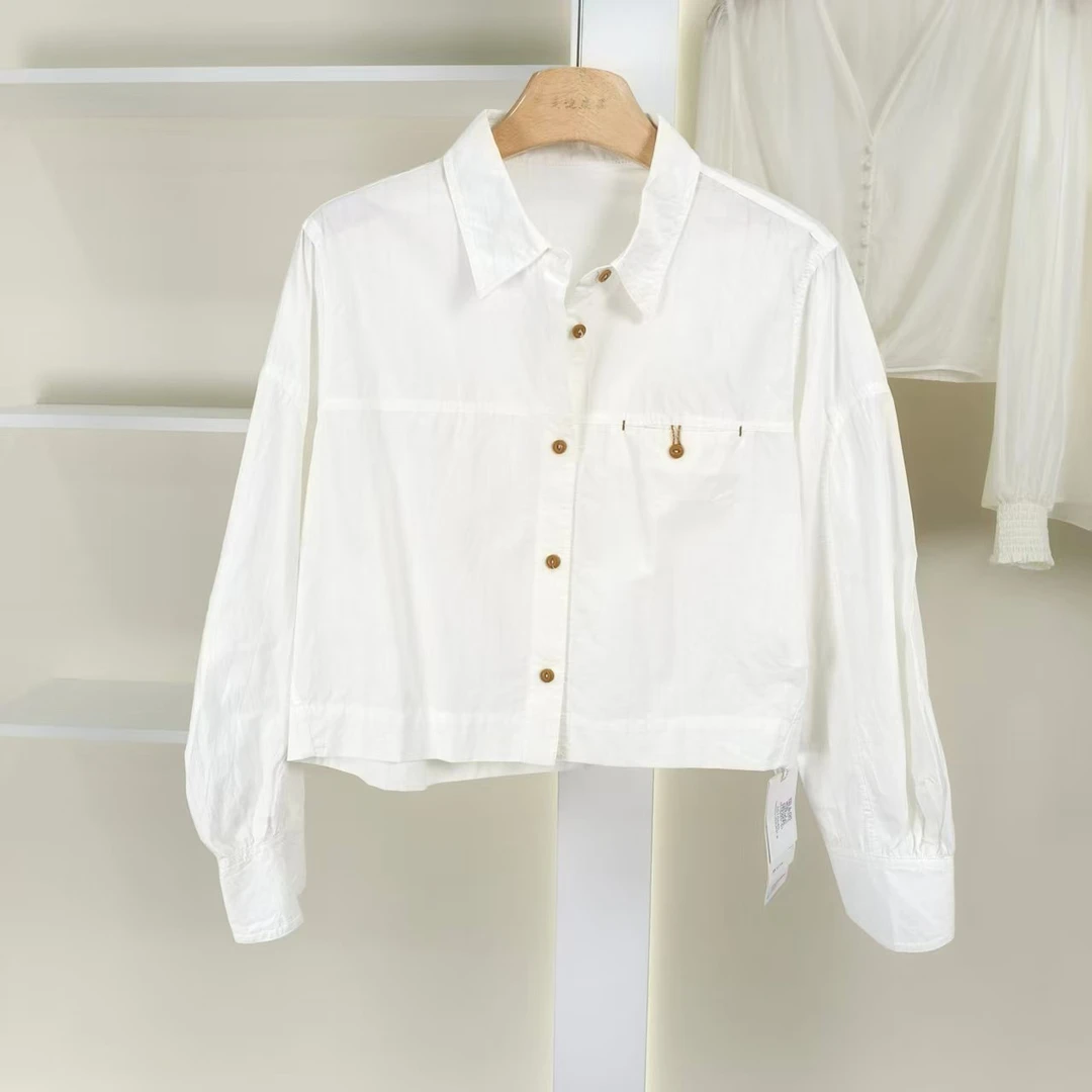 麦迪尚品【夕Y】50909537 含棉简约宽松衬衫春秋女装商场同款