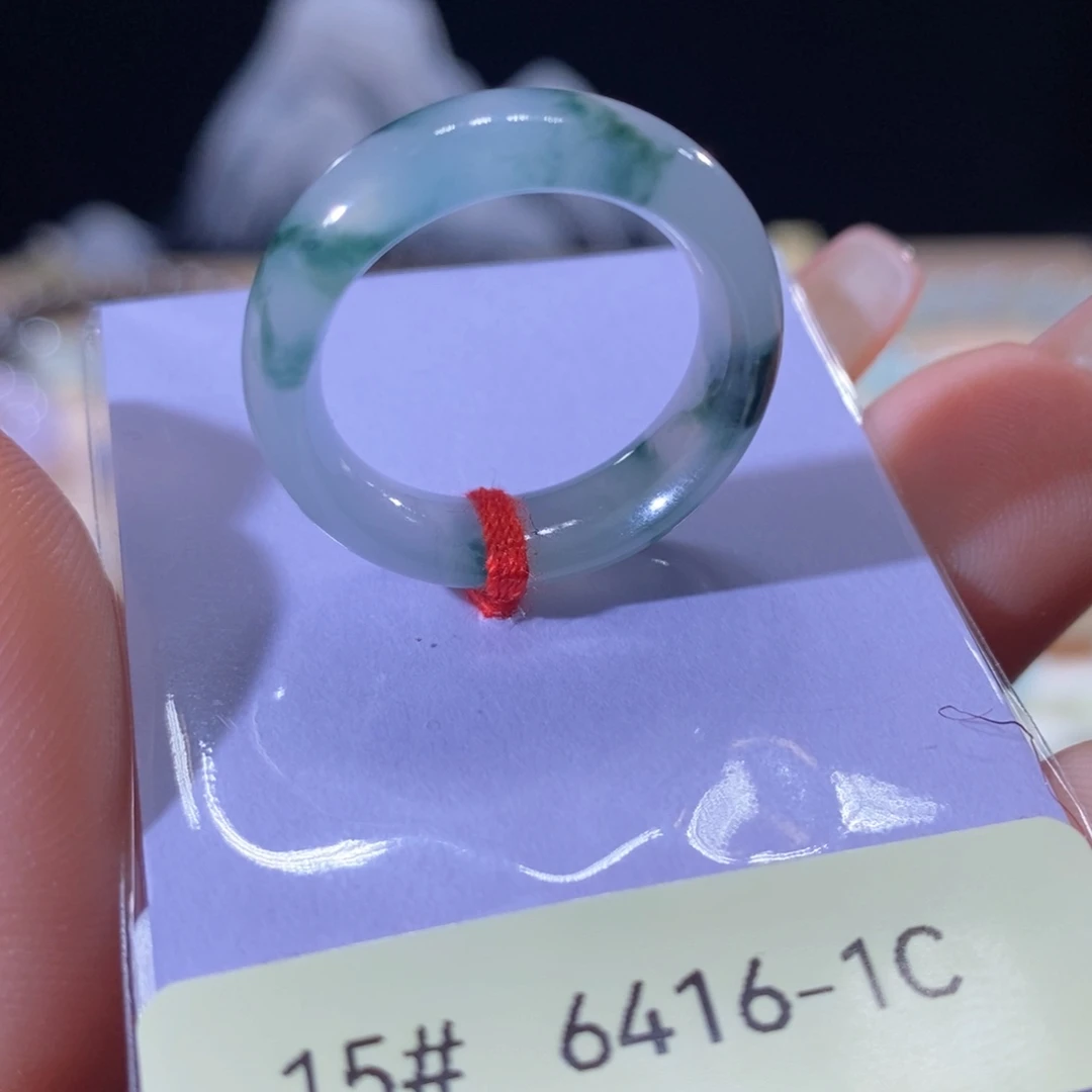 翡翠未镶嵌颈饰翡翠冰胶底飘花戒指