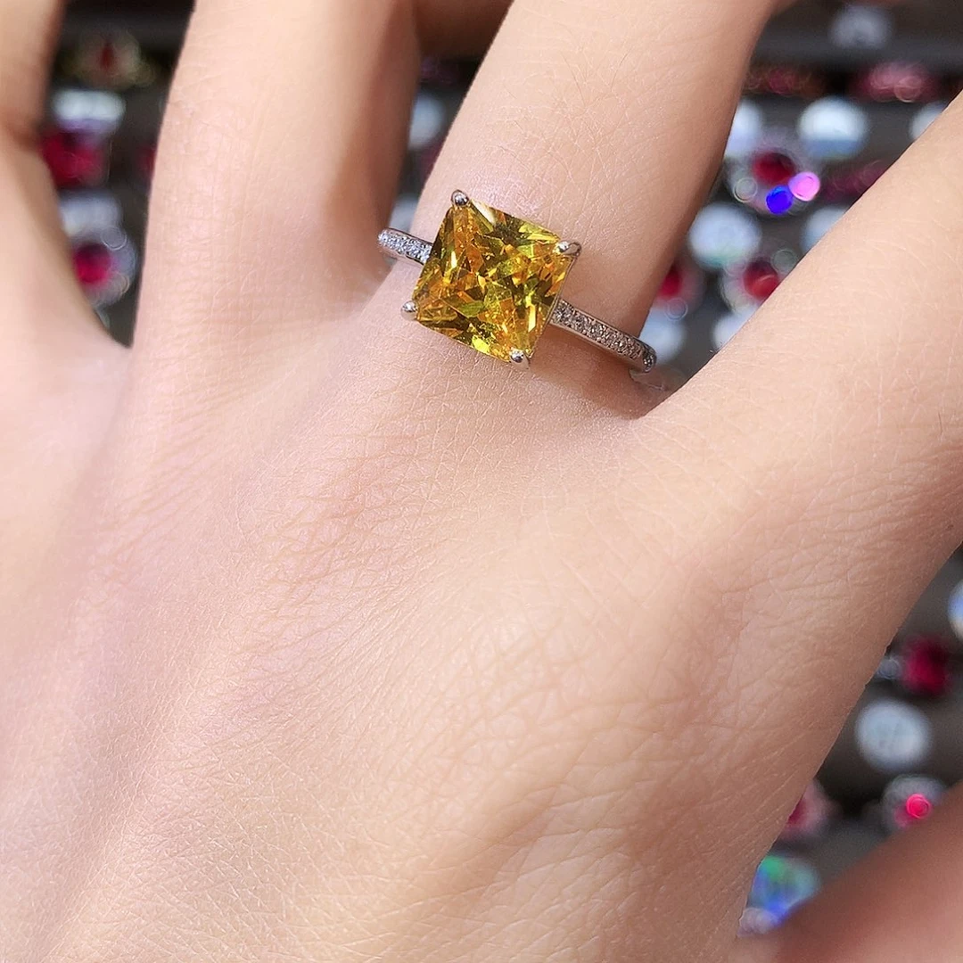 银S925镶嵌戒指碧玺白8