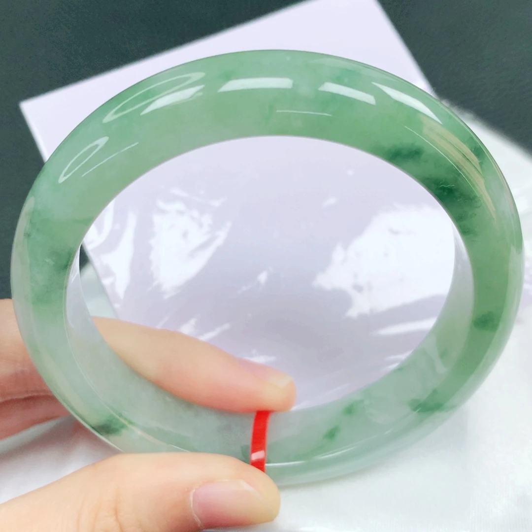 翡翠未镶嵌手镯58圈口