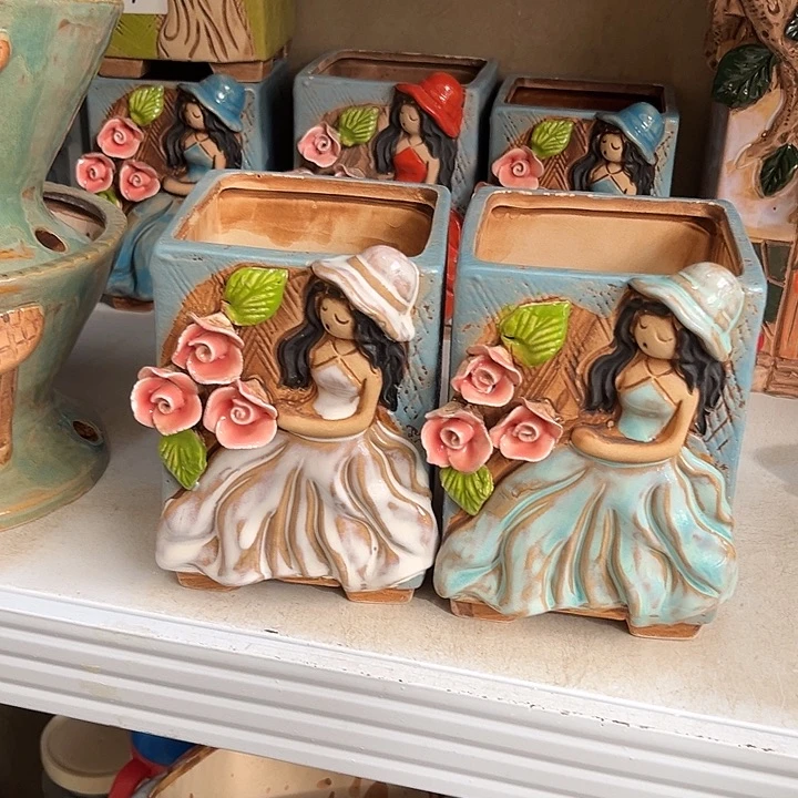 粗陶材质多肉花盆