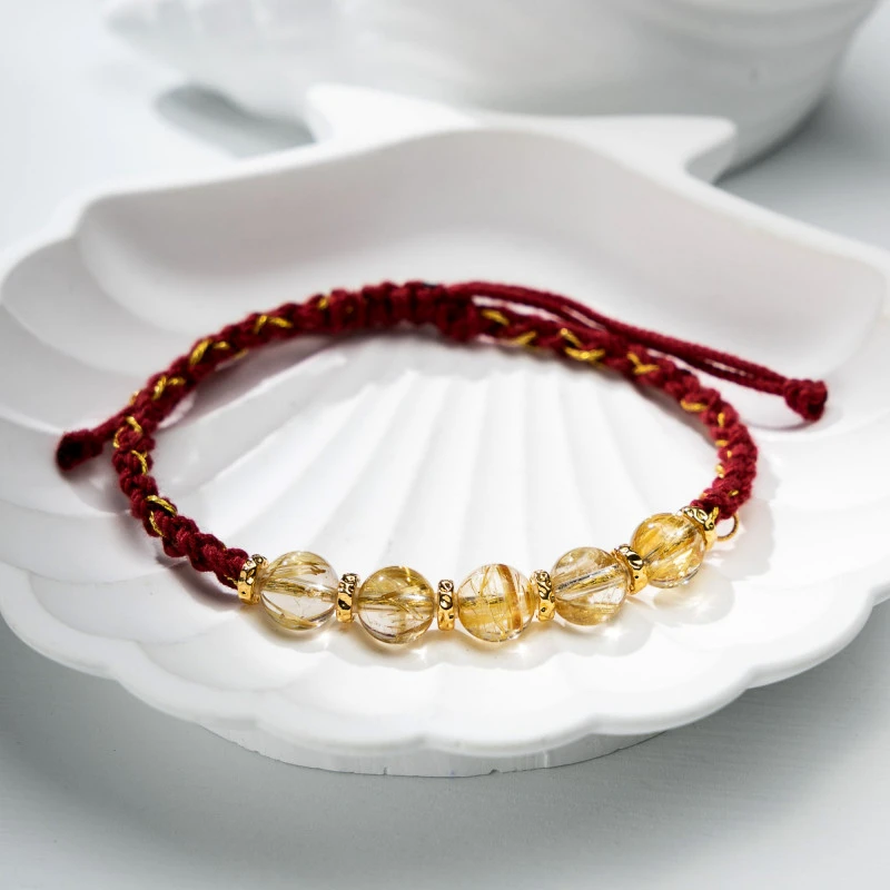 水晶手串-18K金-卡7.5-SLQ333