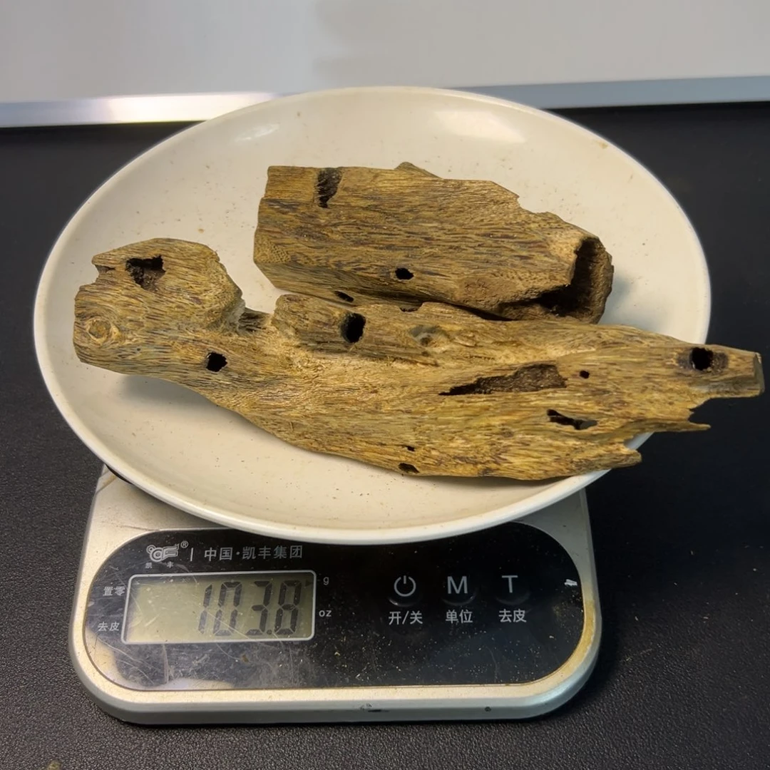 沉香碎屑沉香绿河虫眼