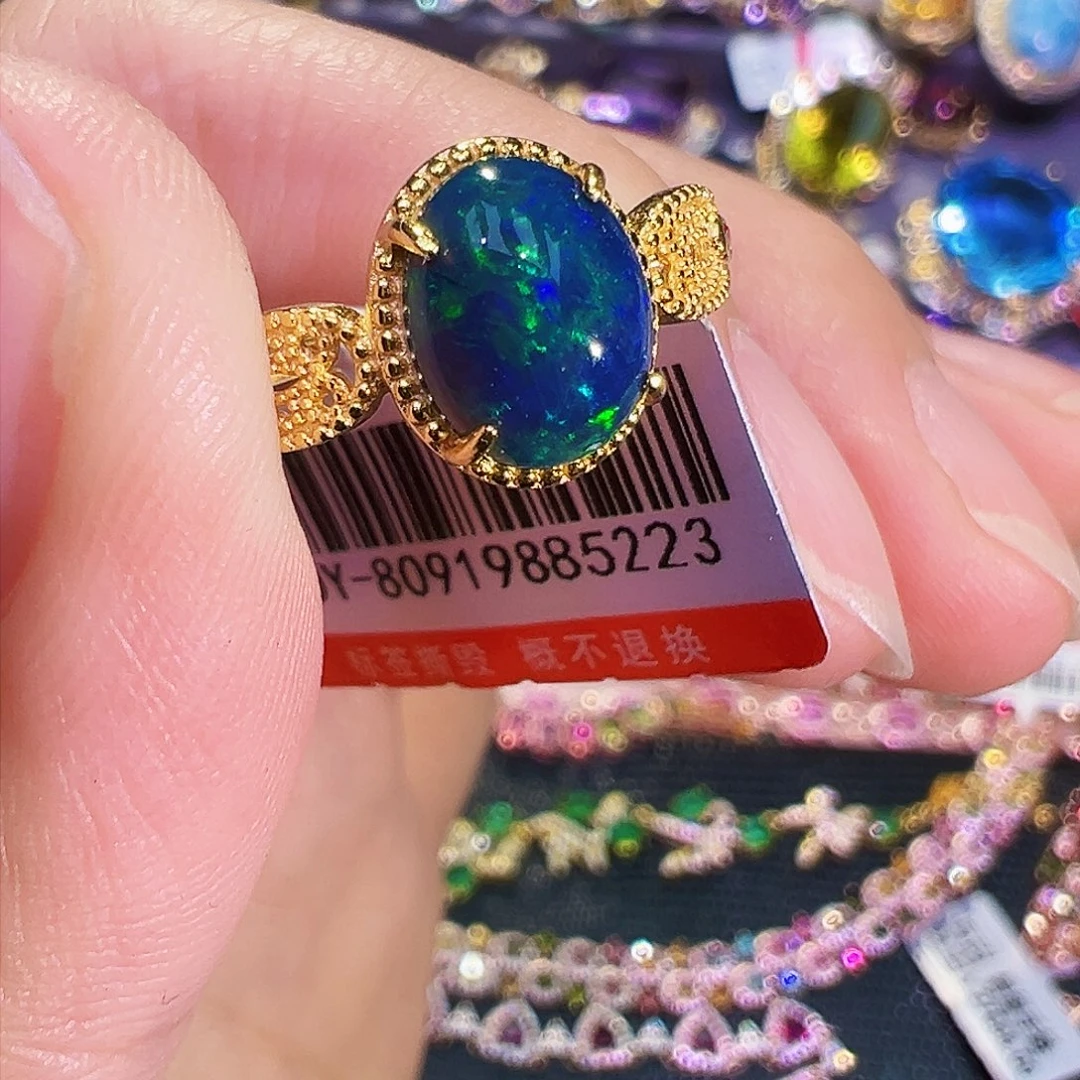 银S925镶嵌欧泊戒指