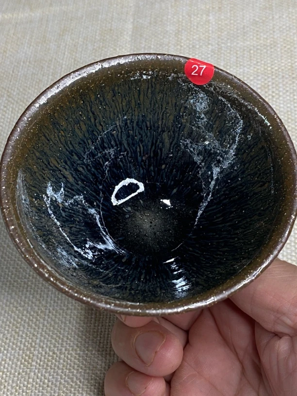 27高端复古青蓝毫束口茶盏传统工艺手工打造茶杯