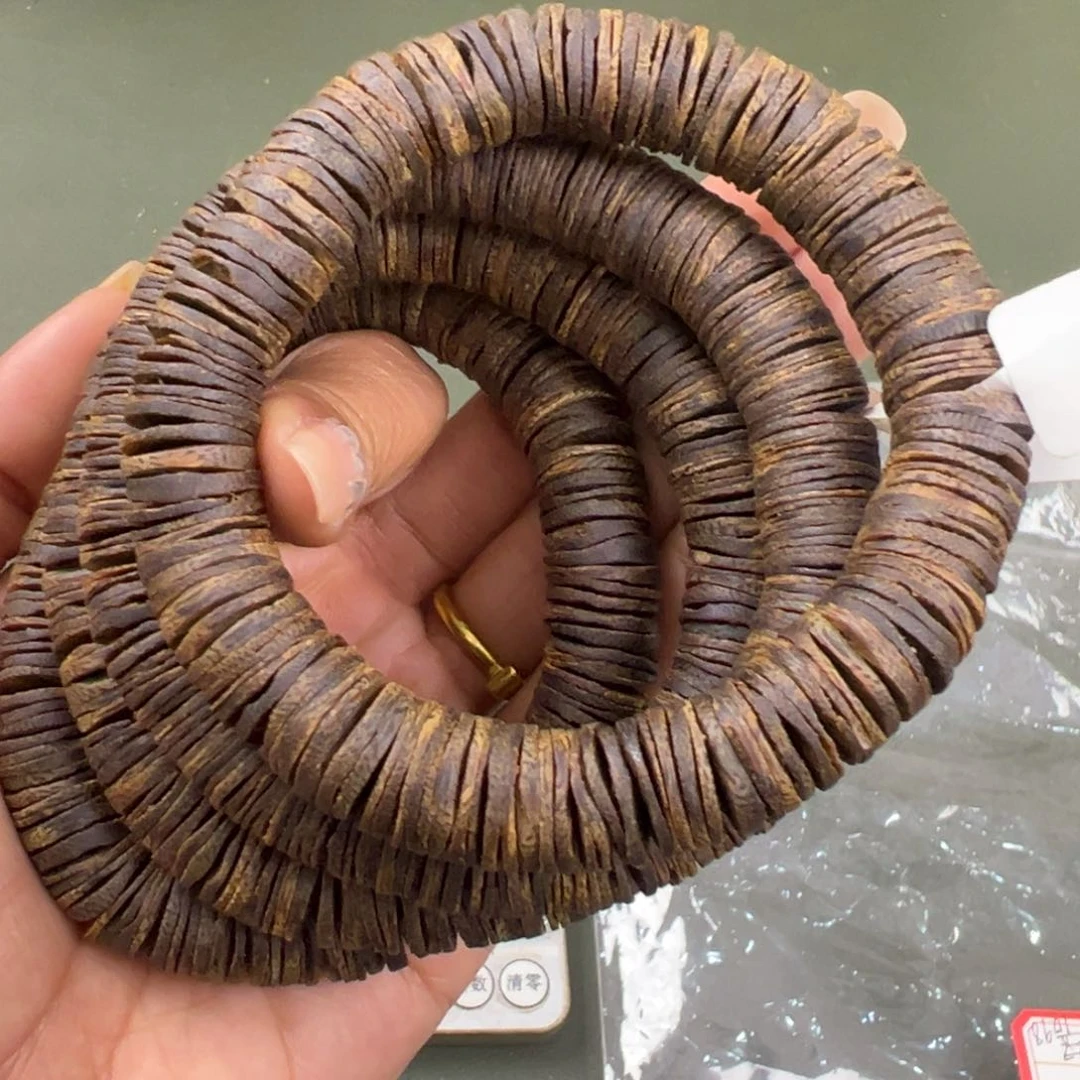 沉香手串海南老白棋沉水片珠卡1.2/22g单圈多样性发一