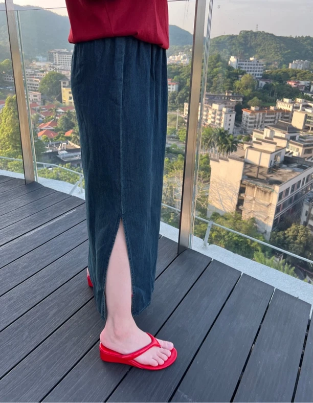 2025夏季新款松紧腰小个子超柔牛仔半身裙女