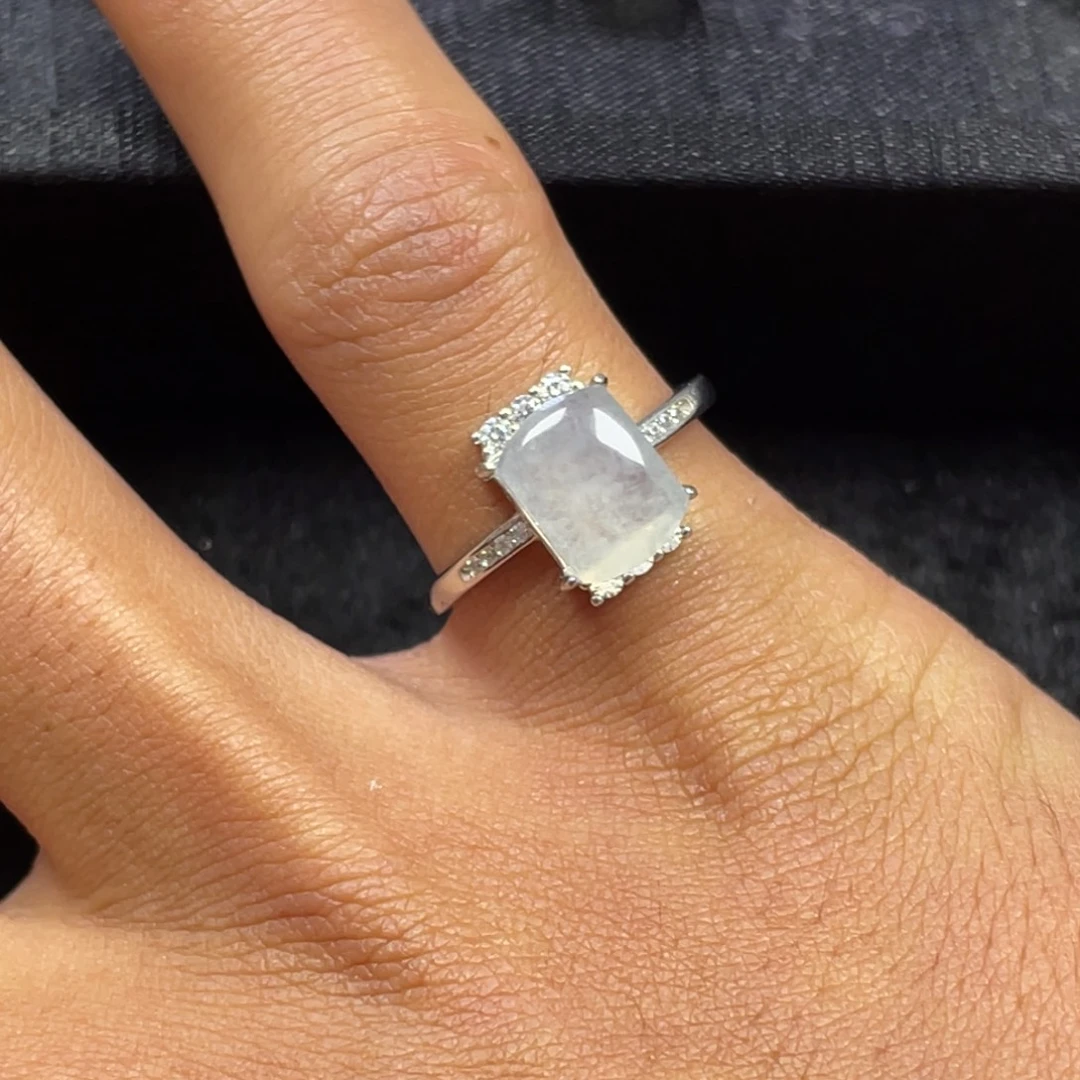 翡翠银S925镶嵌戒指