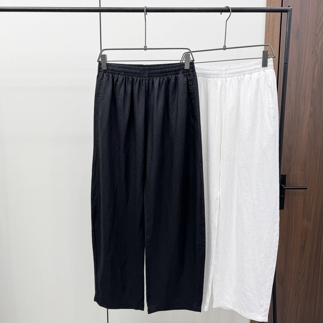 质感过万汉麻夏季男士长裤宽松直筒裤高级感小众潮牌裤子薄款