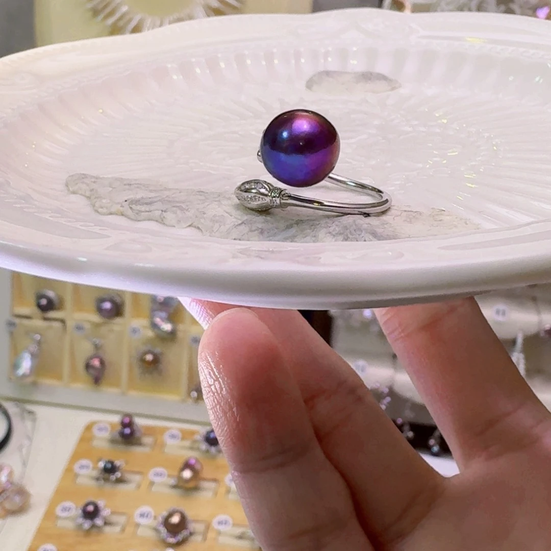 淡水珍珠戒指未镶嵌天**里
