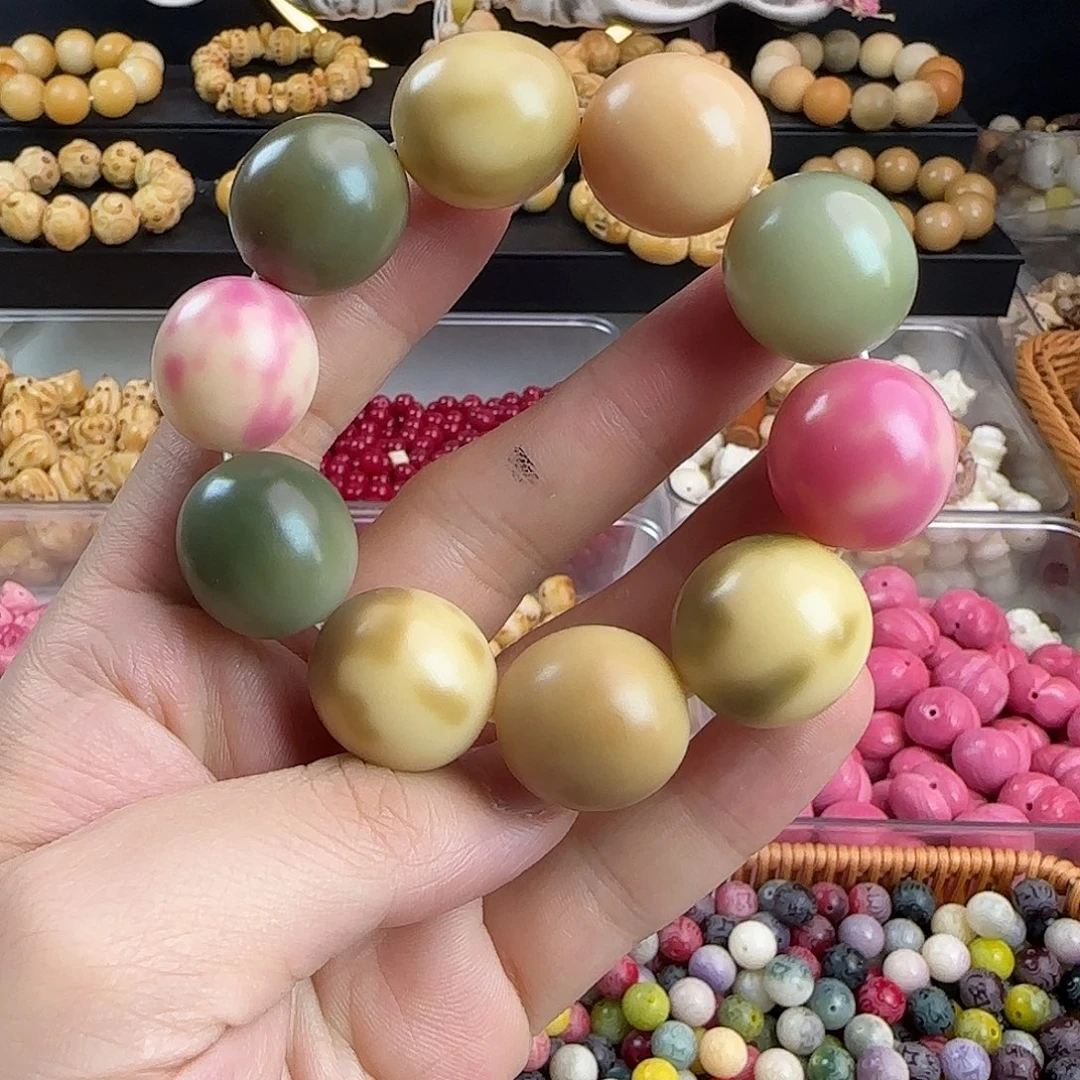 菩提根/象牙果手串全品卡22干磨鹅蛋一条