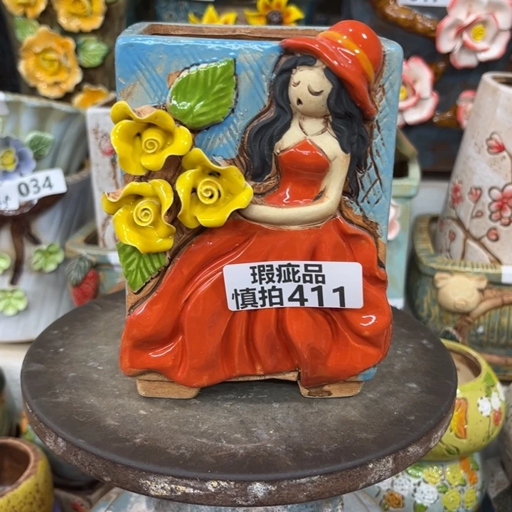 紫砂花盆粗陶材质多肉花盆411