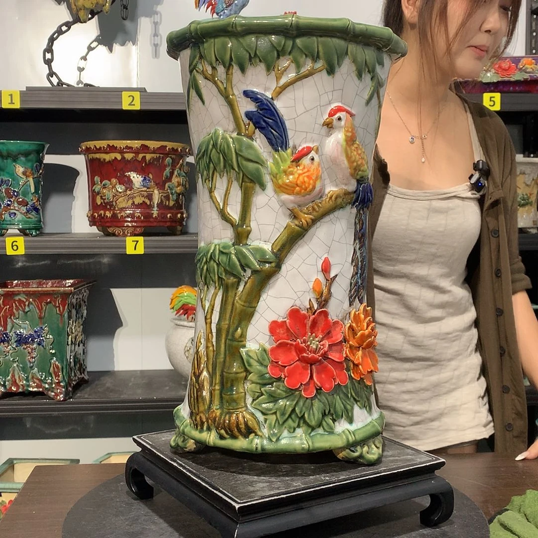 益***达高温烧制石湾盆花盆