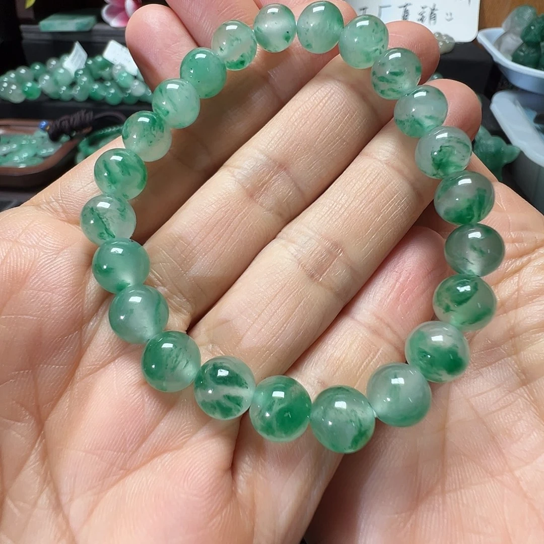 石英质玉（非洲翠）未镶嵌手链38号