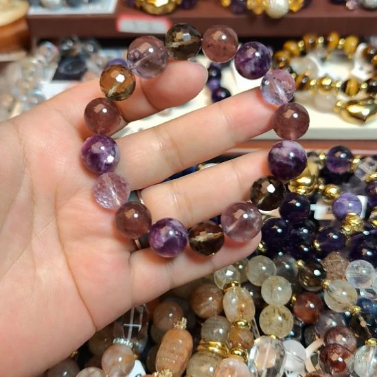 水晶手串未镶嵌九紫离火手串（微瑕款）