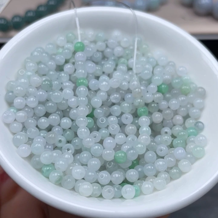 翡翠未镶嵌手链散珠多样性发自选230个