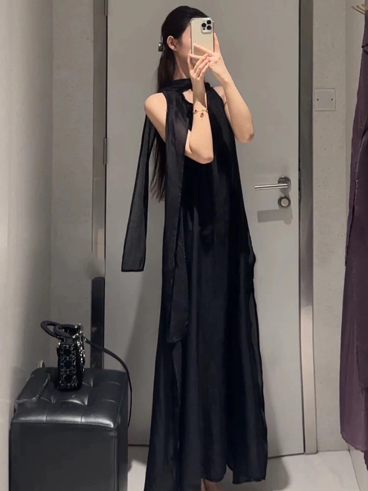 法式高级清冷宽松气质连衣裙