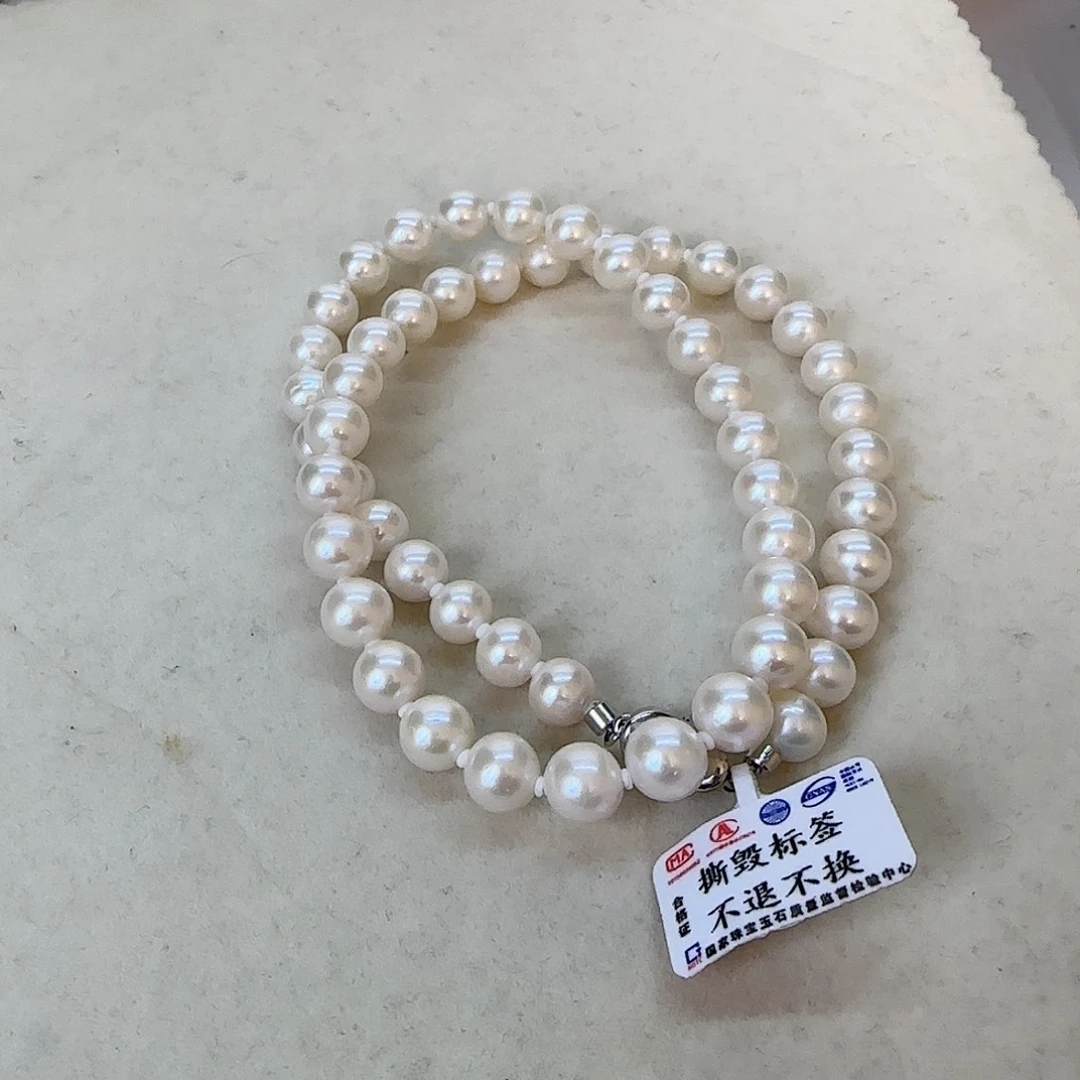 淡水珍珠项链银S925镶嵌