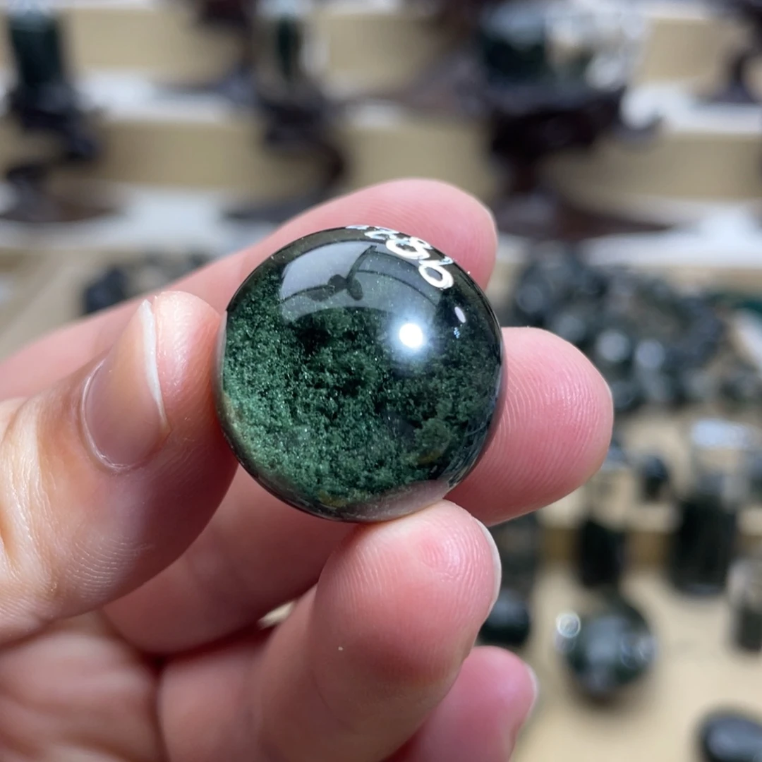 未镶嵌吊坠(不含链)水晶绿幽灵单珠吊坠