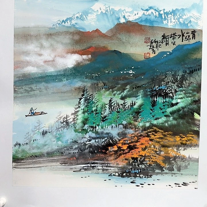 国画亲笔手绘放心去藏