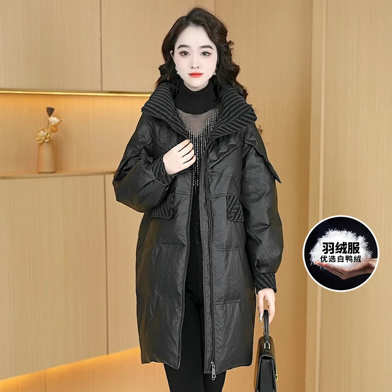 【羽绒服】冬季新款韩版小个子减龄洋气休闲白鸭绒保暖羽绒服外套女