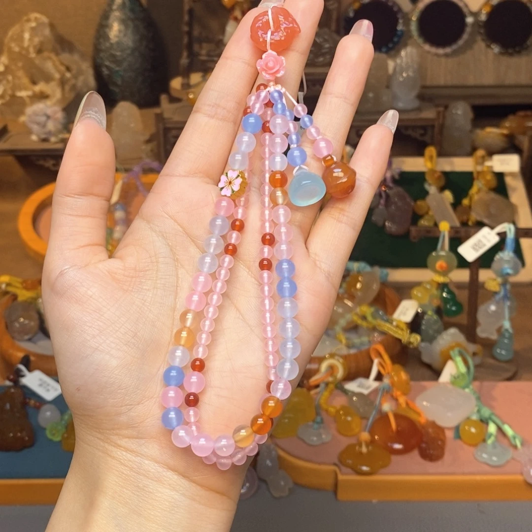 未镶嵌车挂玛瑙/玉髓挂件