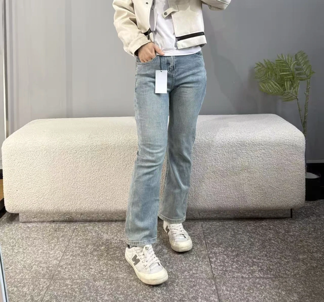 复古蓝做旧女士春夏中腰显瘦弹力小直筒牛仔裤春秋薄款修身九分裤