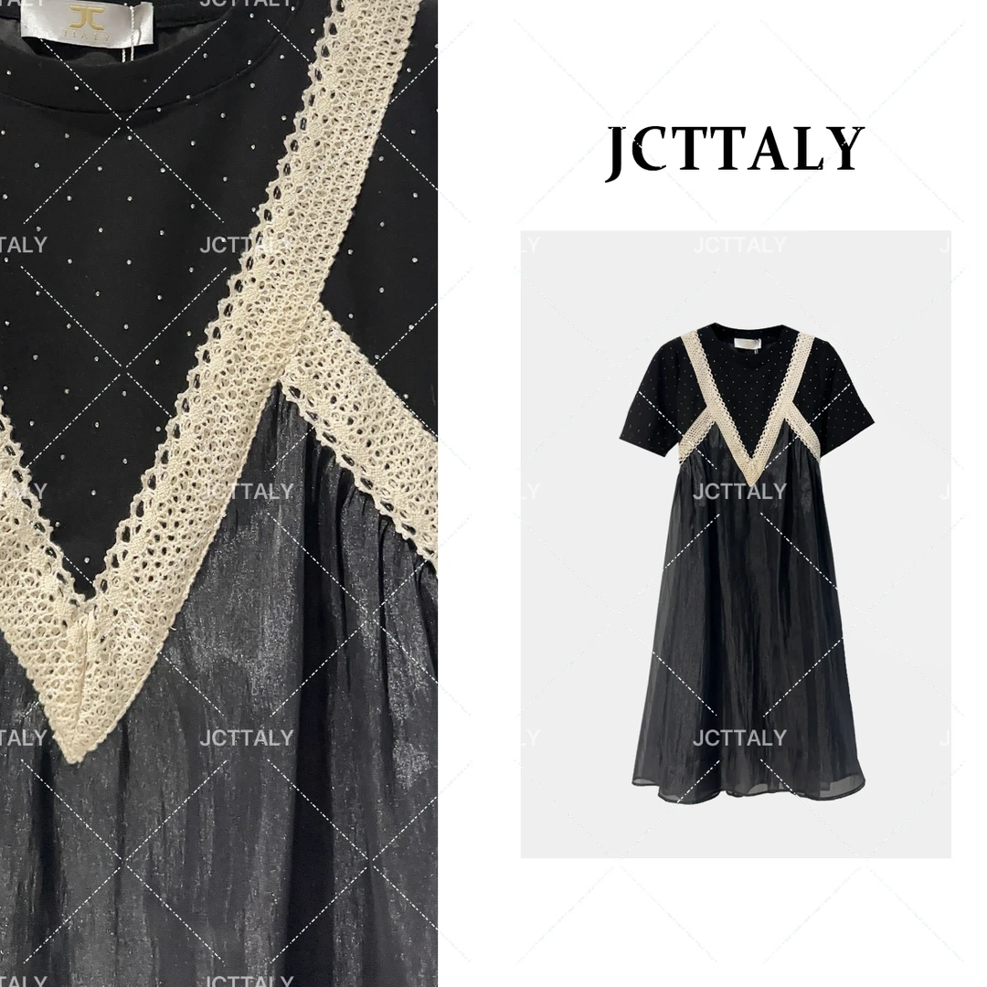 【Linda】【60】新品气质时尚拼接假两件微胖显瘦连衣裙JC-A3108