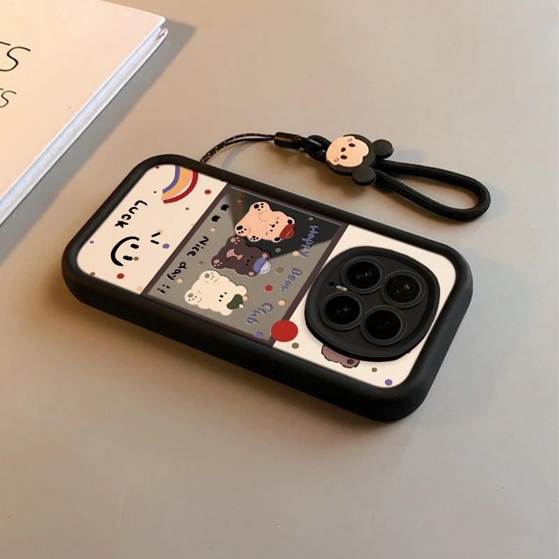 适用小熊开派对荣耀magic8pro手机壳艺术感小众honormagic8情侣款